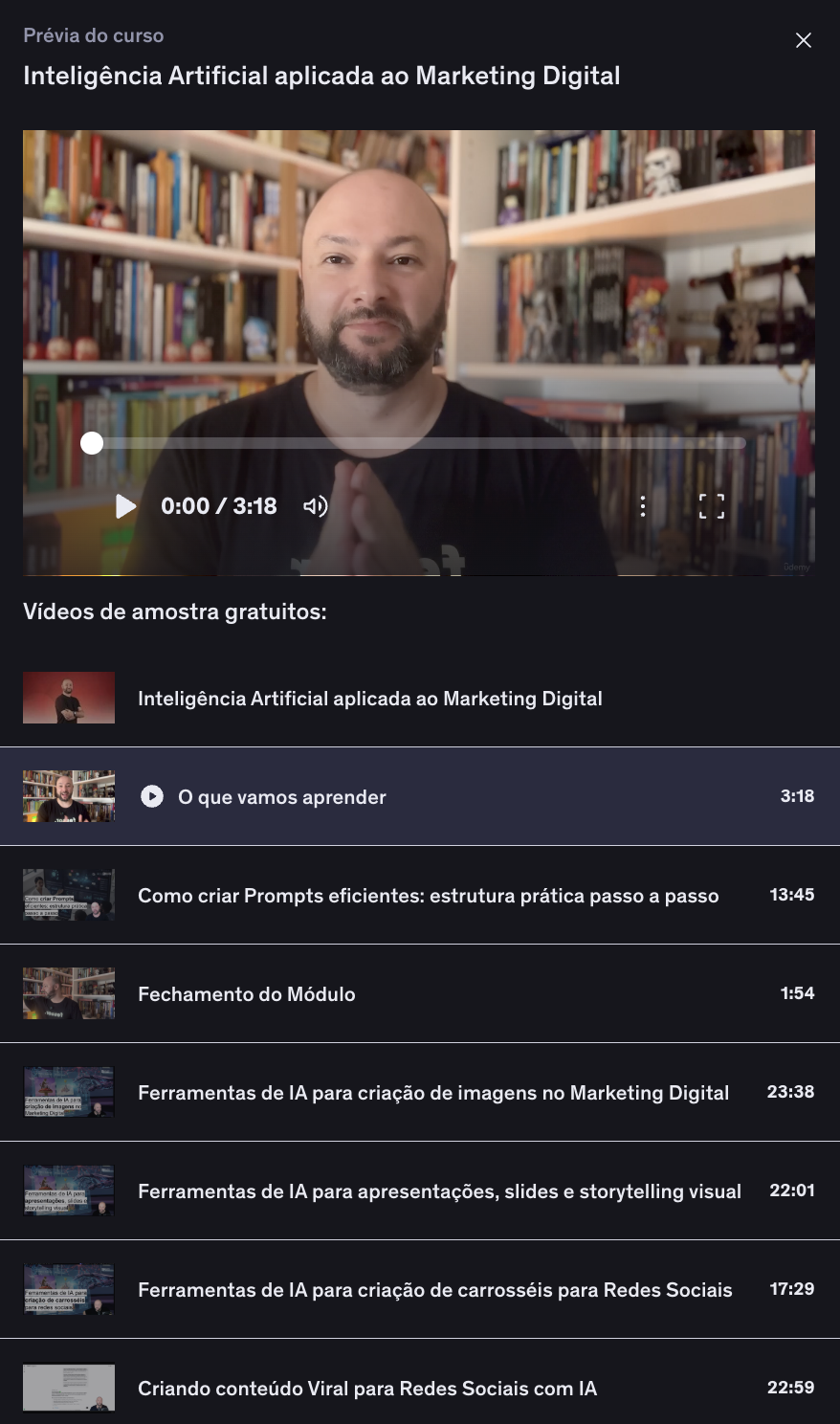 Prévia Curso de IA Bruno Peres